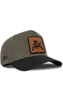 Gorra Negro-Caqui Béisbol con Parche Toro Fuerza