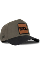 Gorra Negro-Caqui Béisbol con Parche Rock