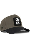 Gorra Negro-Caqui Béisbol con Parche So What
