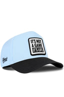 Gorra Negro-Azul Hielo Béisbol con Parche It's Not A Game Its Life