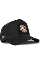 Gorra Negro Béisbol con Parche Caballo Mistico