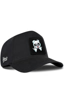 Gorra Negro Béisbol con Parche Panda Rebelde