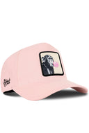 Gorra Salmón Béisbol con Parche Mono Globo
