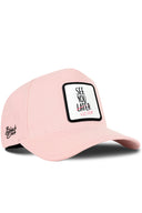 Gorra Salmón Béisbol con Parche See You Later Never