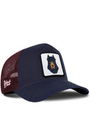 Gorra Marino-Burdeos Trucker Clásico con Parche Perro Doberman
