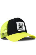 Gorra Neón-Negro Trucker Clásico con Parche Fight Club