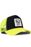 Gorra Neón-Negro Trucker Clásico con Parche Bad Panda
