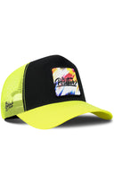 Gorra Neón-Negro Trucker Clásico con Parche Be Positive