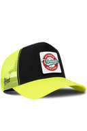 Gorra Neón-Negro Trucker Clásico con Parche Authentic Vintage