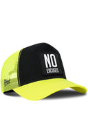 Gorra Neón-Negro Trucker Clásico con Parche No Excuses