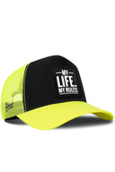 Gorra Neón-Negro Trucker Clásico con Parche My Rules