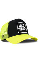 Gorra Neón-Negro Trucker Clásico con Parche Wild Thing