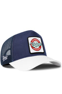 Gorra Blanco-Marino Cordura Trucker con Parche Authentic Vintage