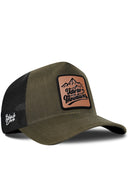 Gorra Caqui-Negro Cordura Trucker con Parche Take Me To The Mountains