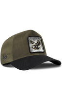 Gorra Negro-Caqui Cordura Trucker con Parche Aguila Libre
