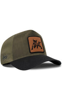 Gorra Negro-Caqui Cordura Trucker con Parche Toro Fuerza