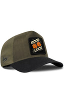 Gorra Negro-Caqui Cordura Trucker con Parche Good Luck