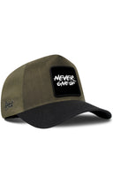 Gorra Negro-Caqui Cordura Trucker con Parche Never Give Up