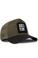 Gorra Negro-Caqui Cordura Trucker con Parche Gods Plan