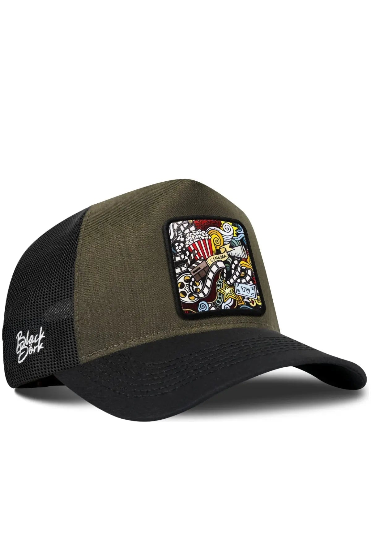 Gorra Caqui-Negra Visera Negra Cordura Trucker BlackBörk