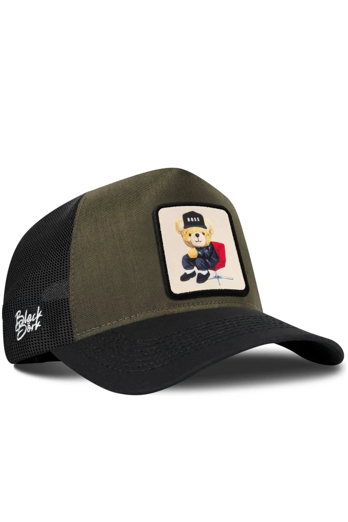 Gorra Caqui-Negra Visera Negra Cordura Trucker BlackBörk