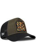 Gorra Negro-Caqui Cordura Trucker con Parche Otono
