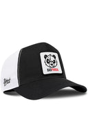 Gorra Negro-Blanco Cordura Trucker con Parche Bad Panda