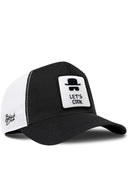 Gorra Negro-Blanco Cordura Trucker con Parche Lets Cook