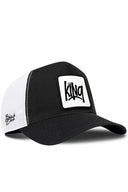 Gorra Negro-Blanco Cordura Trucker con Parche King