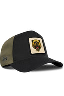 Gorra Negro-Caqui Cordura Trucker con Parche Oso Feroz