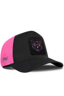 Gorra Negro-Rosa Cordura Trucker con Parche Buho Multicolor