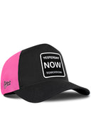Gorra Negro-Rosa Cordura Trucker con Parche Yesterday Now Tomorrow
