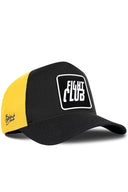 Gorra Negro-Amarillo Cordura Trucker con Parche Fight Club