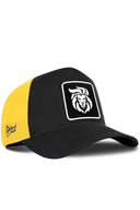 Gorra Negro-Amarillo Cordura Trucker con Parche 13-017-811