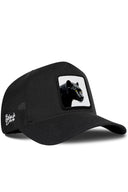 Gorra Negro Cordura Trucker con Parche Pantera