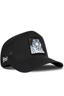 Gorra Negro Cordura Trucker con Parche Tigre Bengala