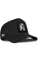 Gorra Negro Cordura Trucker con Parche Leon Mistico