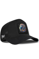 Gorra Negro Cordura Trucker con Parche Leon Mistico (2)