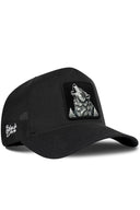 Gorra Negro Cordura Trucker con Parche Lobo