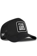 Gorra Negro Cordura Trucker con Parche It's Not A Game Its Life (2)