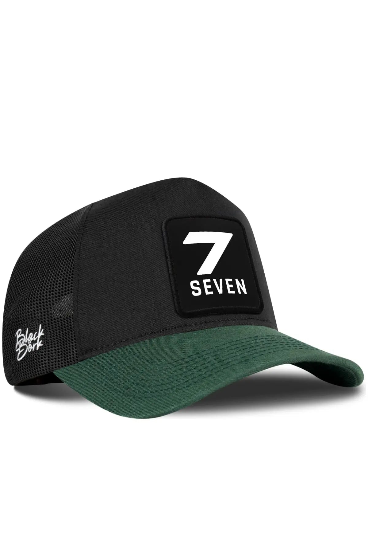 Gorra Verde Petróleo-Negro Cordura Trucker BlackBörk