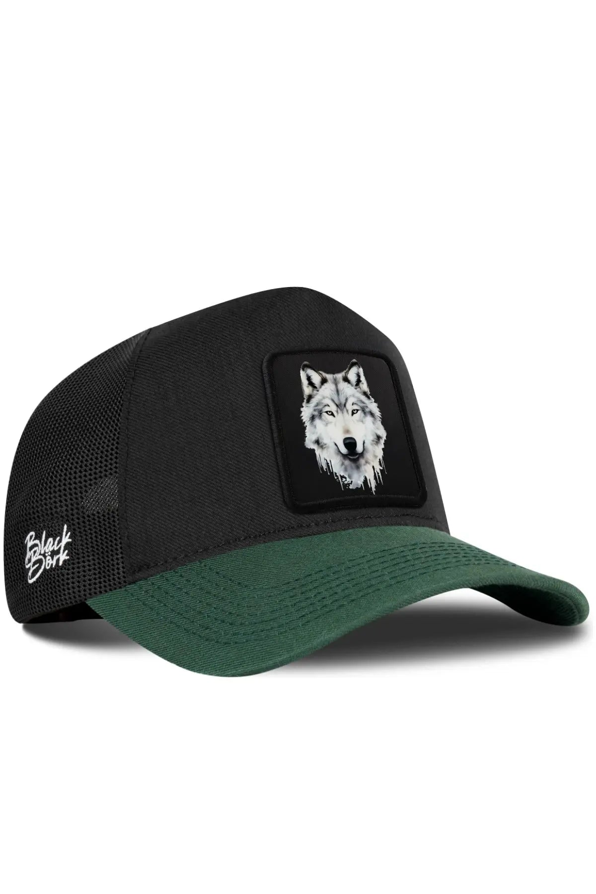 Gorra Verde Petróleo-Negro Cordura Trucker BlackBörk