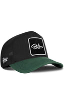 Gorra Verde Petróleo-Negro Cordura Trucker con Parche Boss