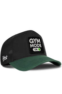Gorra Verde Petróleo-Negro Cordura Trucker con Parche Gym Mode On