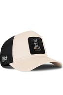 Gorra Beige-Negro Trucker