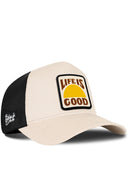 Gorra Beige-Negro Trucker