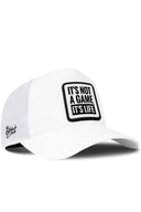 Gorra Blanco Trucker con Parche It's Not A Game Its Life