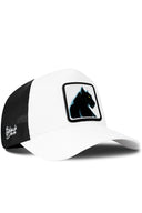 Gorra Blanco-Negro Trucker con Parche Pantera Sombra