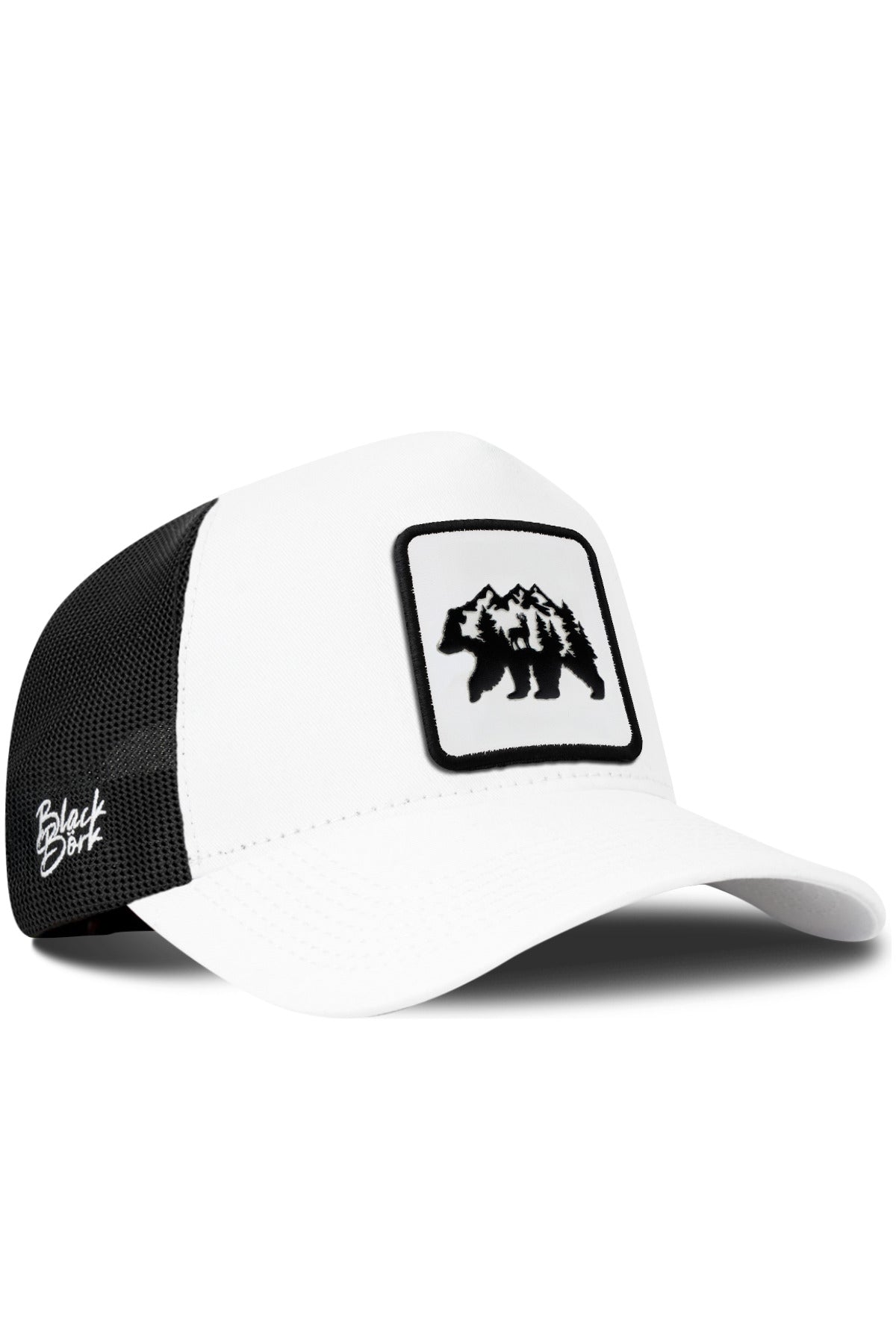Gorra Blanco-Negro Trucker
