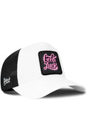 Gorra Blanco-Negro Trucker con Parche Good Luck